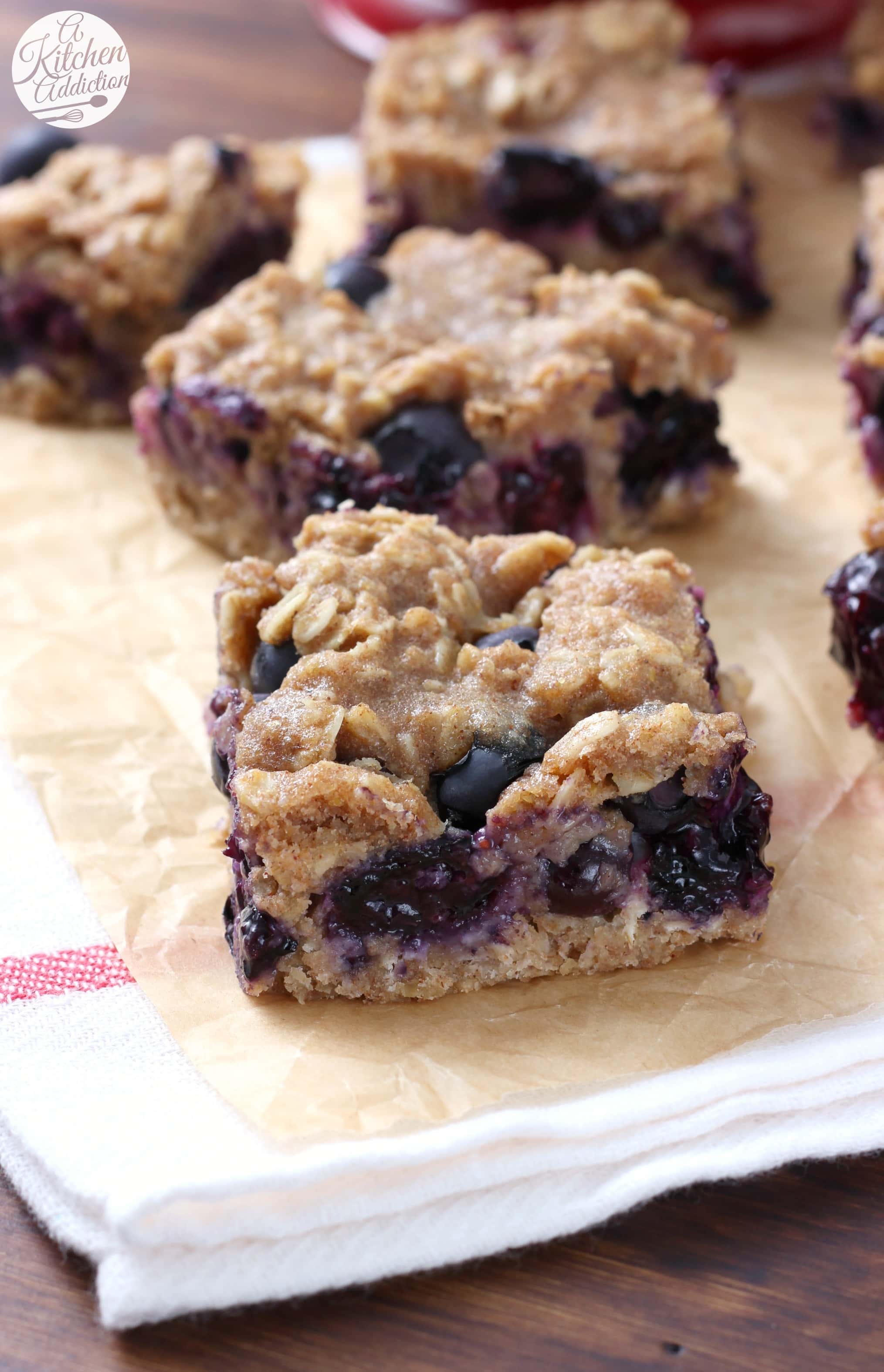 Blueberry Oat Snack Bars A Kitchen Addiction