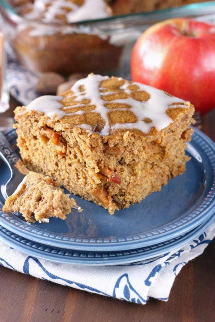 Brown Butter Apple Yogurt Snack Cake {Whole Wheat} - A Kitchen Addiction