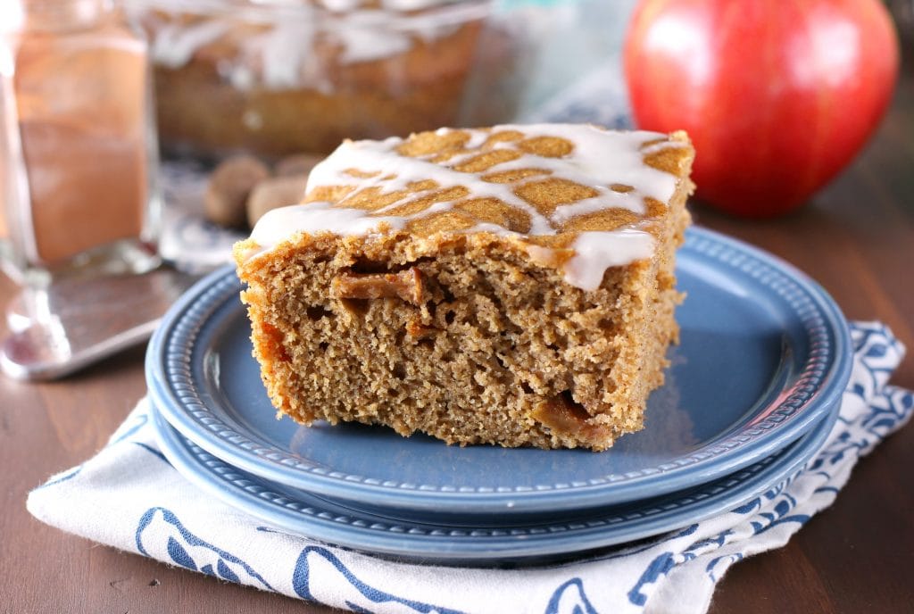 Brown Butter Apple Yogurt Snack Cake {whole Wheat} - A Kitchen Addiction