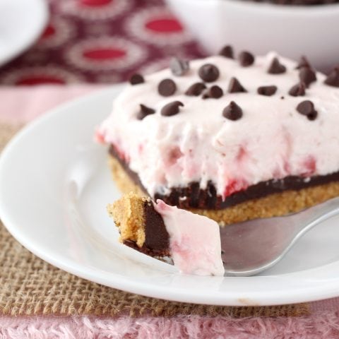 Strawberry Chocolate Ganache Cheesecake Bars - A Kitchen Addiction