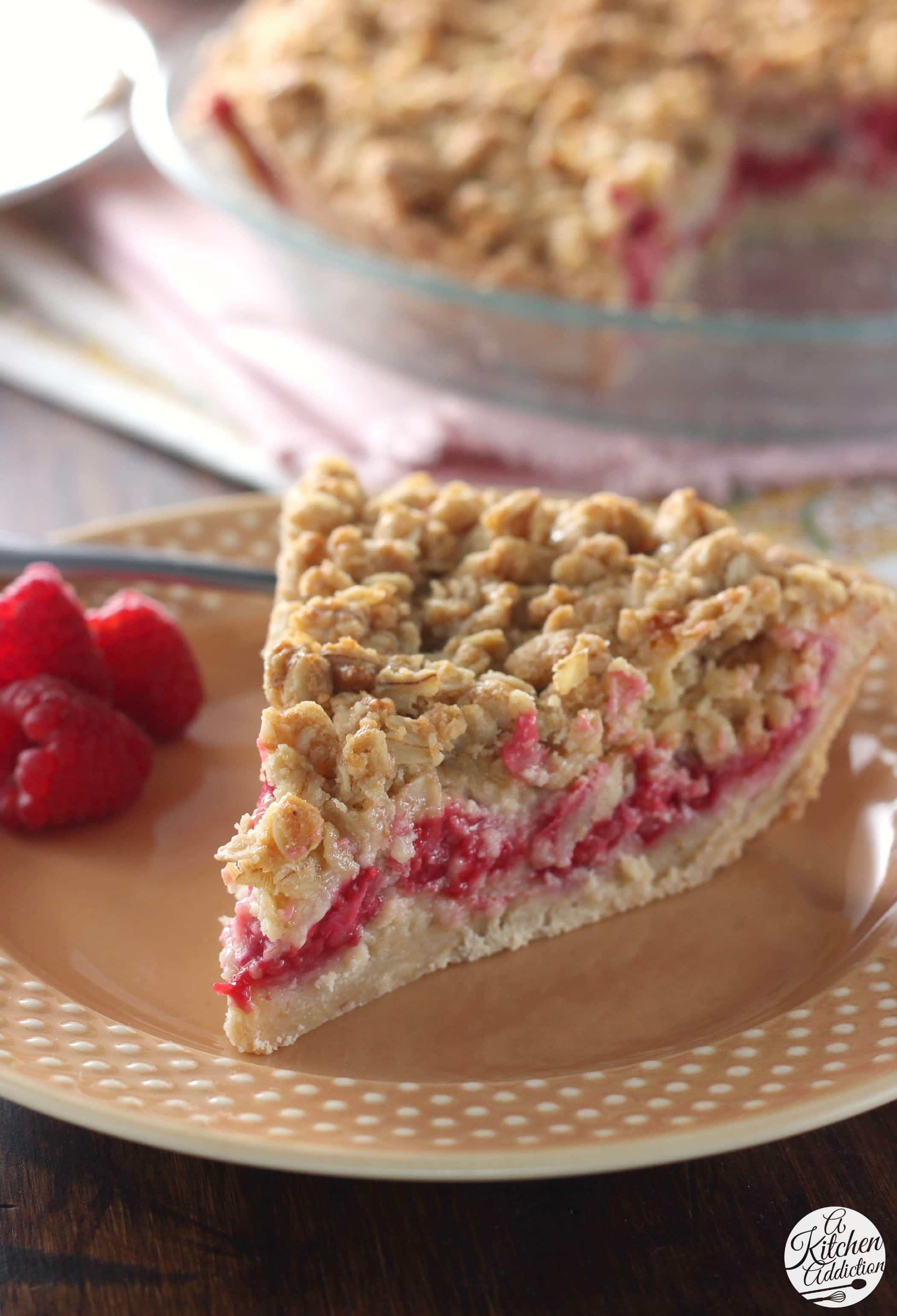 Raspberry Custard Pie - A Kitchen Addiction