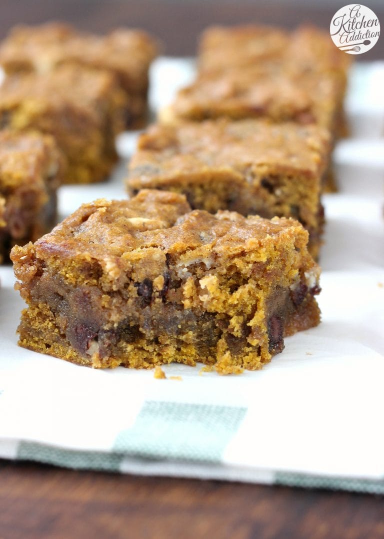 Loaded Pumpkin Blondies A Kitchen Addiction 