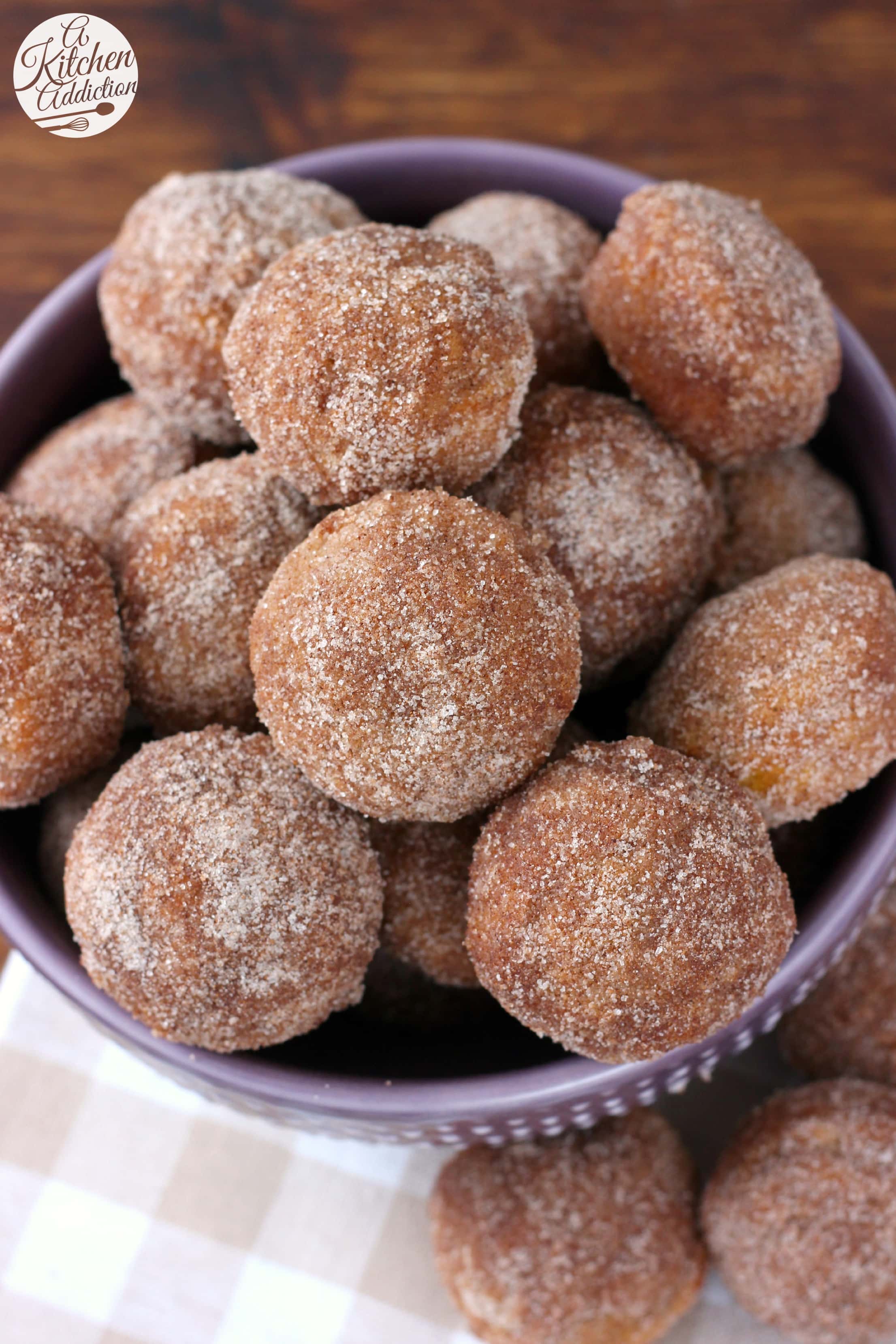 Cinnamon Sugar Pumpkin Donut Muffins - A Kitchen Addiction
