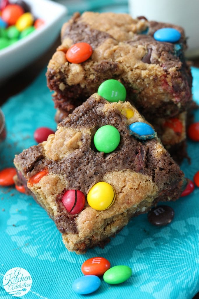 Monster Cookie Brownies - A Kitchen Addiction