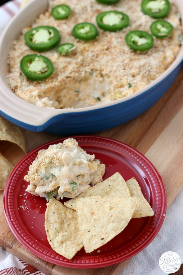 Slow Cooker Jalapeno Popper Chicken Dip - A Kitchen Addiction