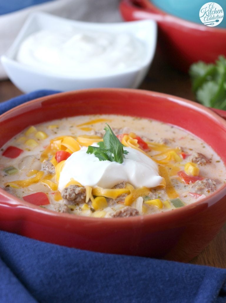 Loaded White Turkey Chili - A Kitchen Addiction