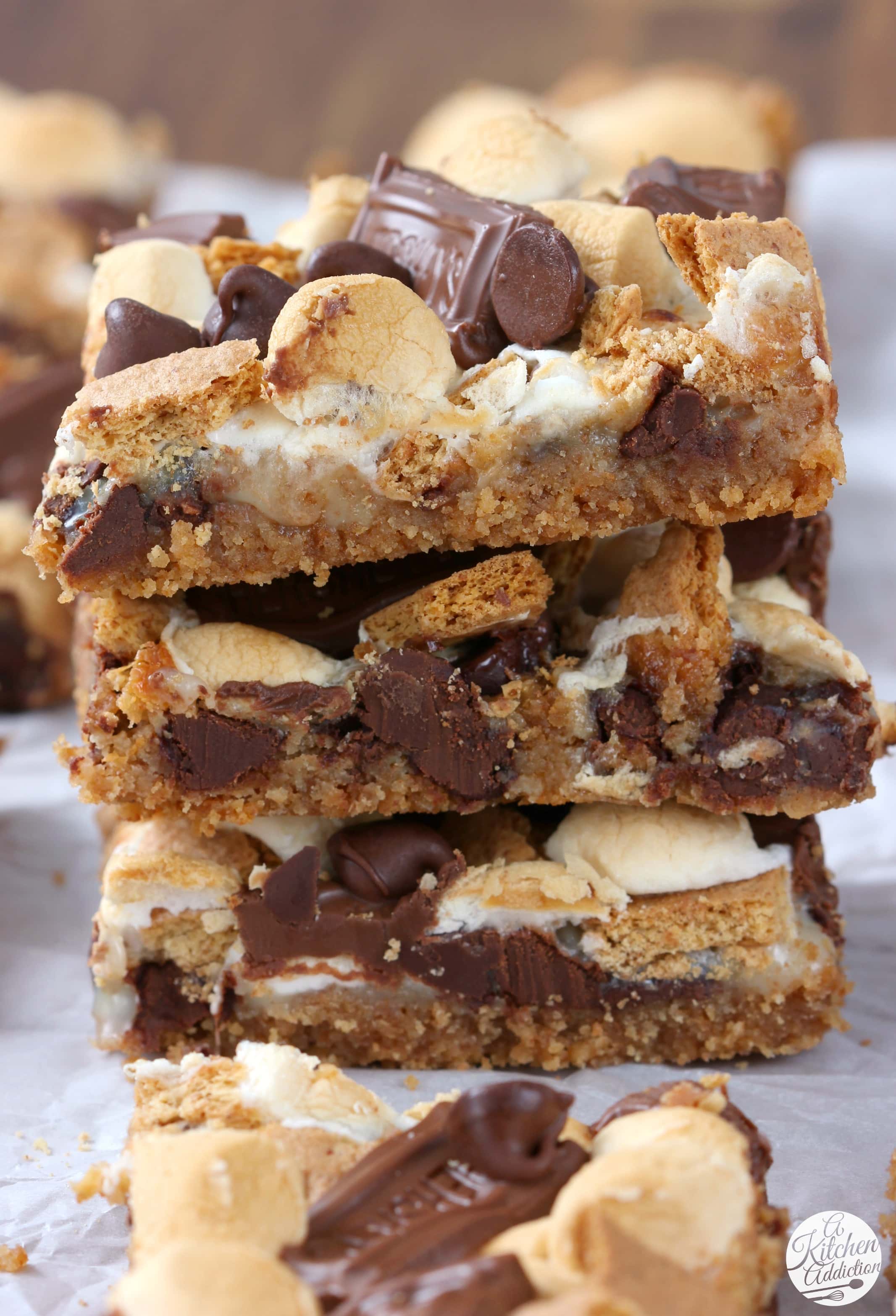 S'mores Seven Layer Bars - A Kitchen Addiction