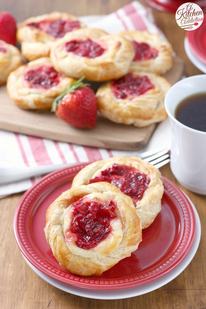 Strawberries and Cream Danishes - A Kitchen Addiction