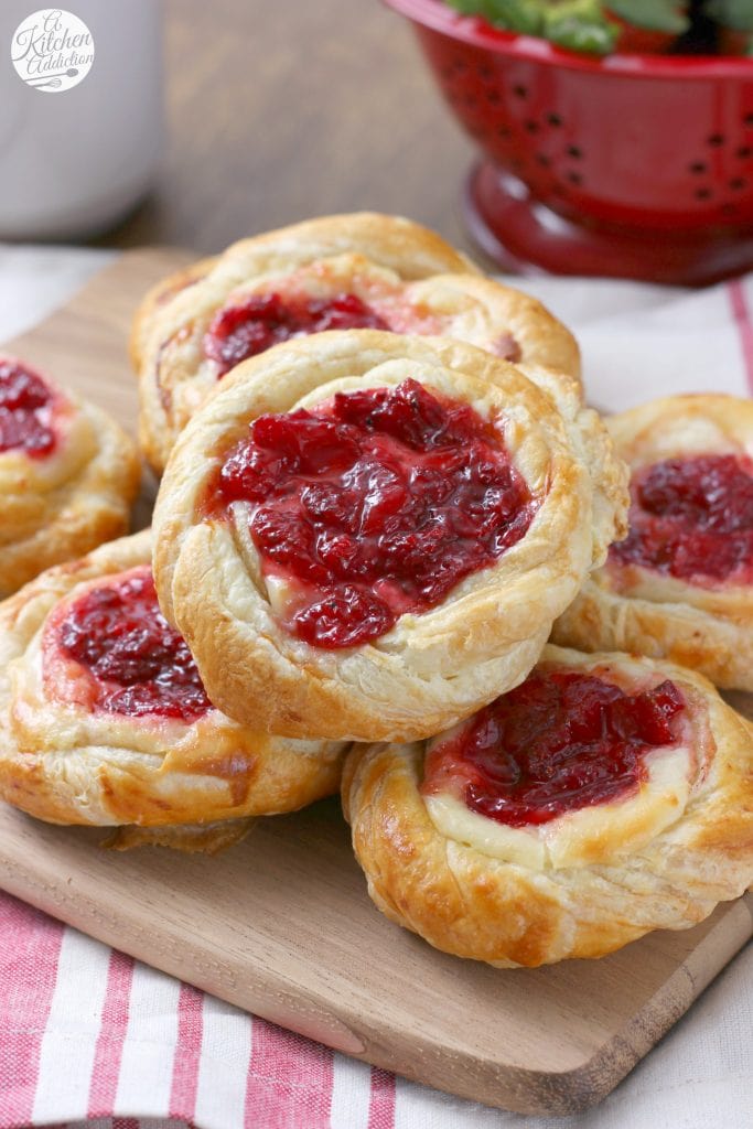 Strawberries and Cream Danishes - A Kitchen Addiction