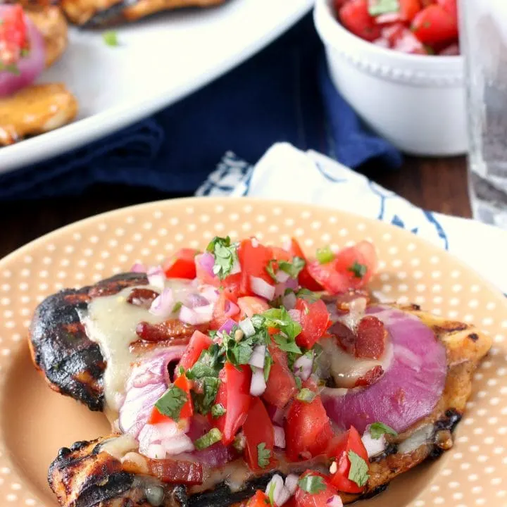Grilled Monterey Chicken with Pico de Gallo Recipe from A Kitchen Addiction