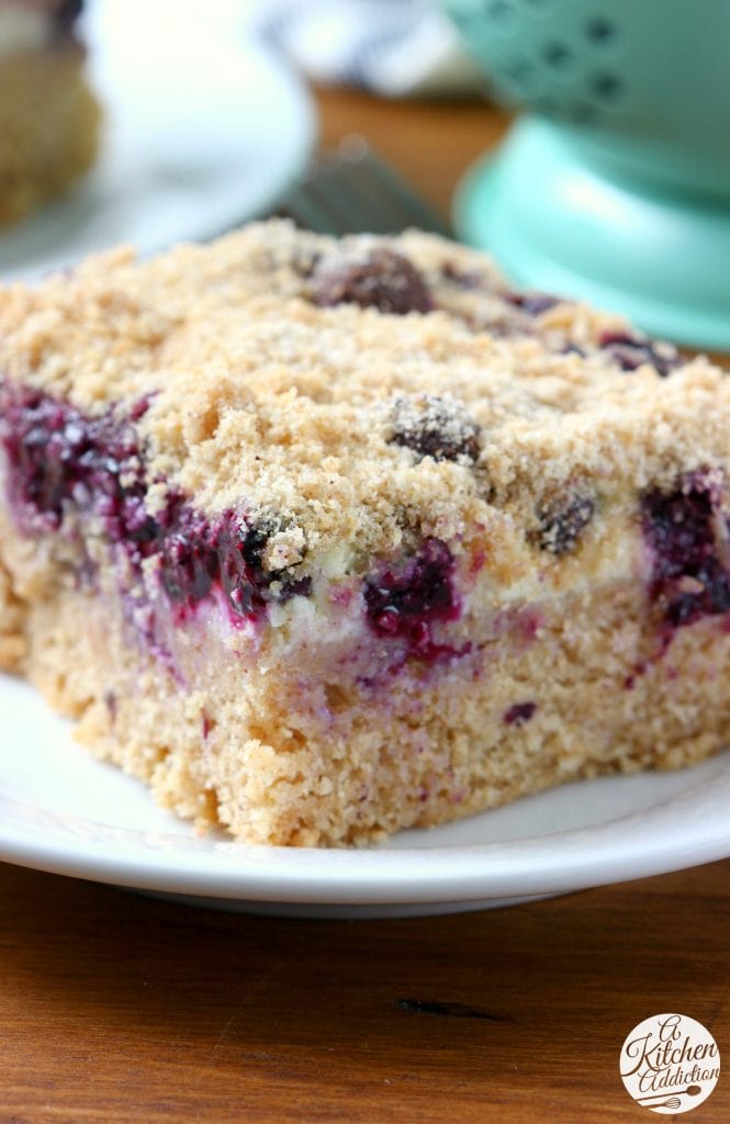 Blueberries and Cream Cheese Coffee Cake {Whole Wheat} - A Kitchen ...