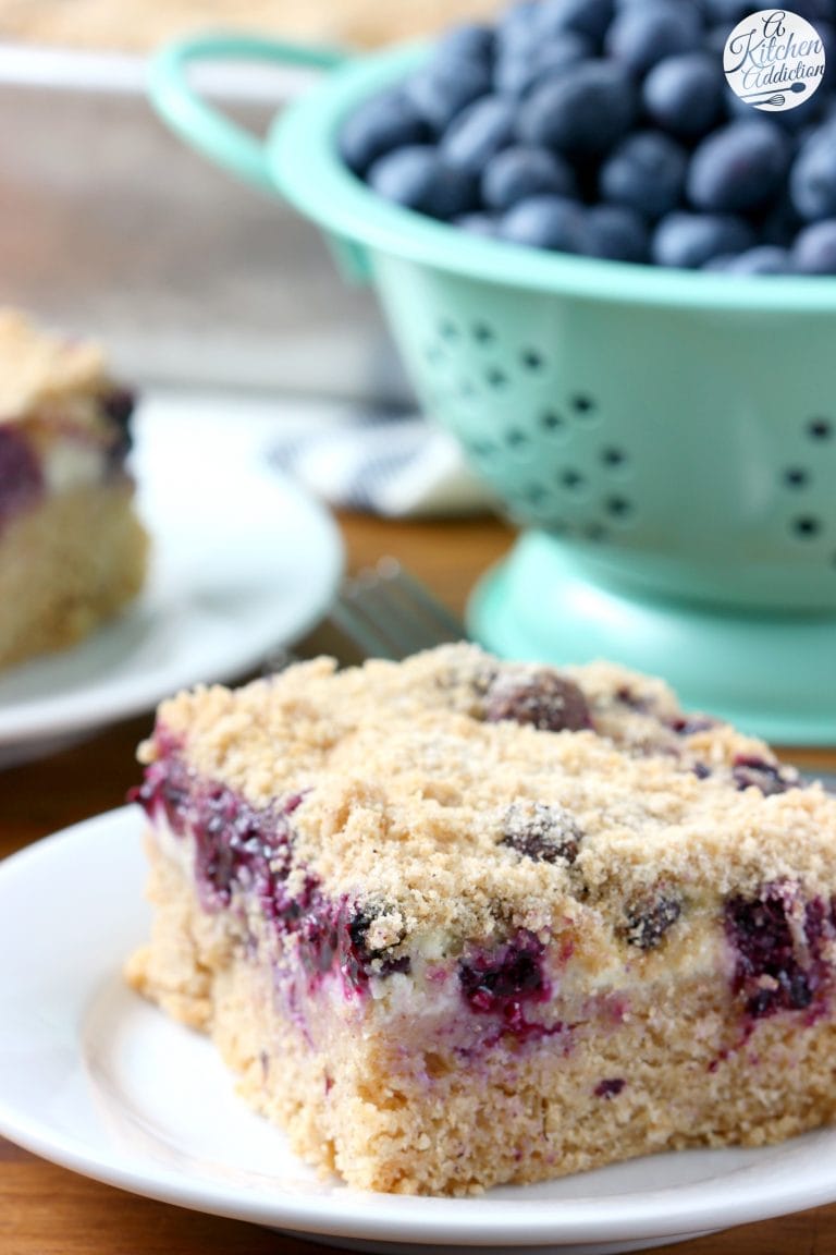 Blueberries and Cream Cheese Coffee Cake {Whole Wheat} - A Kitchen ...