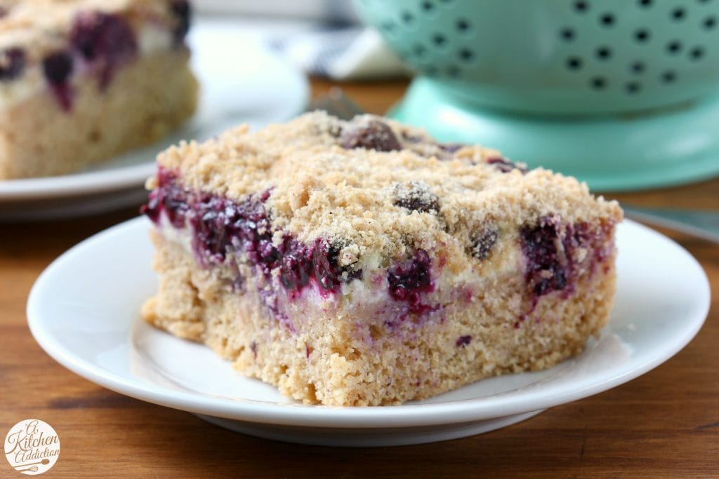 Blueberries and Cream Cheese Coffee Cake {Whole Wheat} - A Kitchen ...