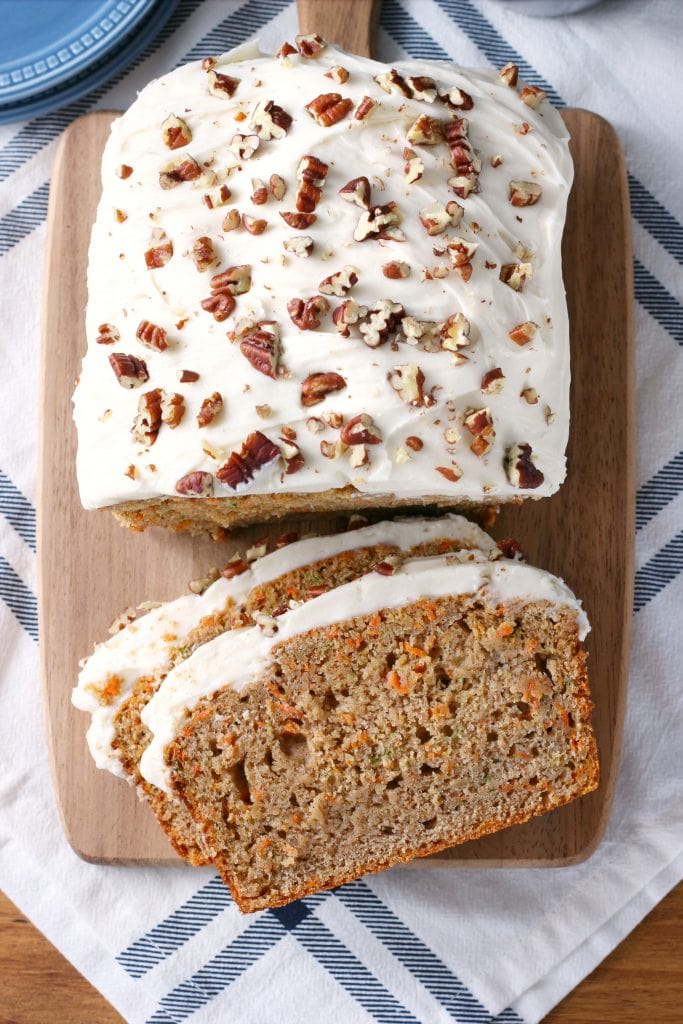 Zucchini Carrot Cake Bread (with Cream Cheese Frosting!) - A Kitchen ...