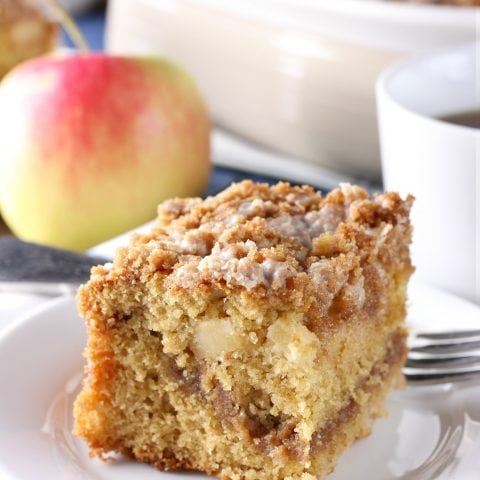 Cinnamon Swirl Apple Coffee Cake {Whole Wheat} - A Kitchen Addiction