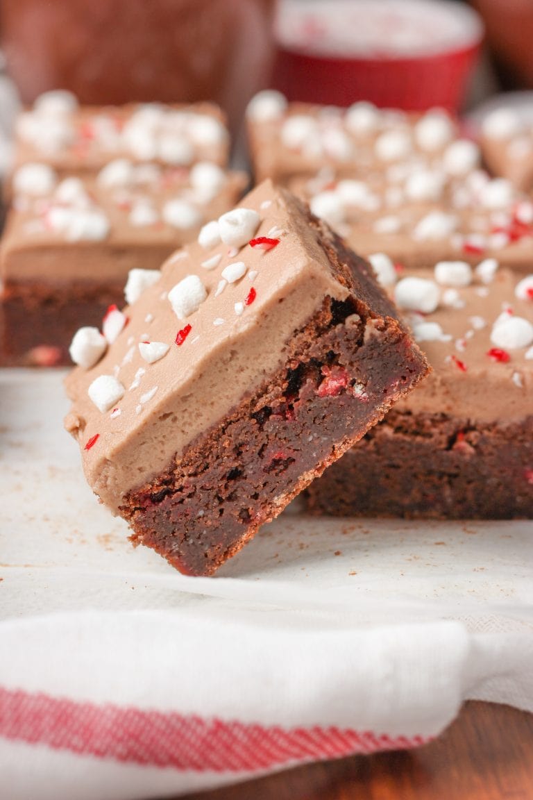 white chocolate peppermint brownies