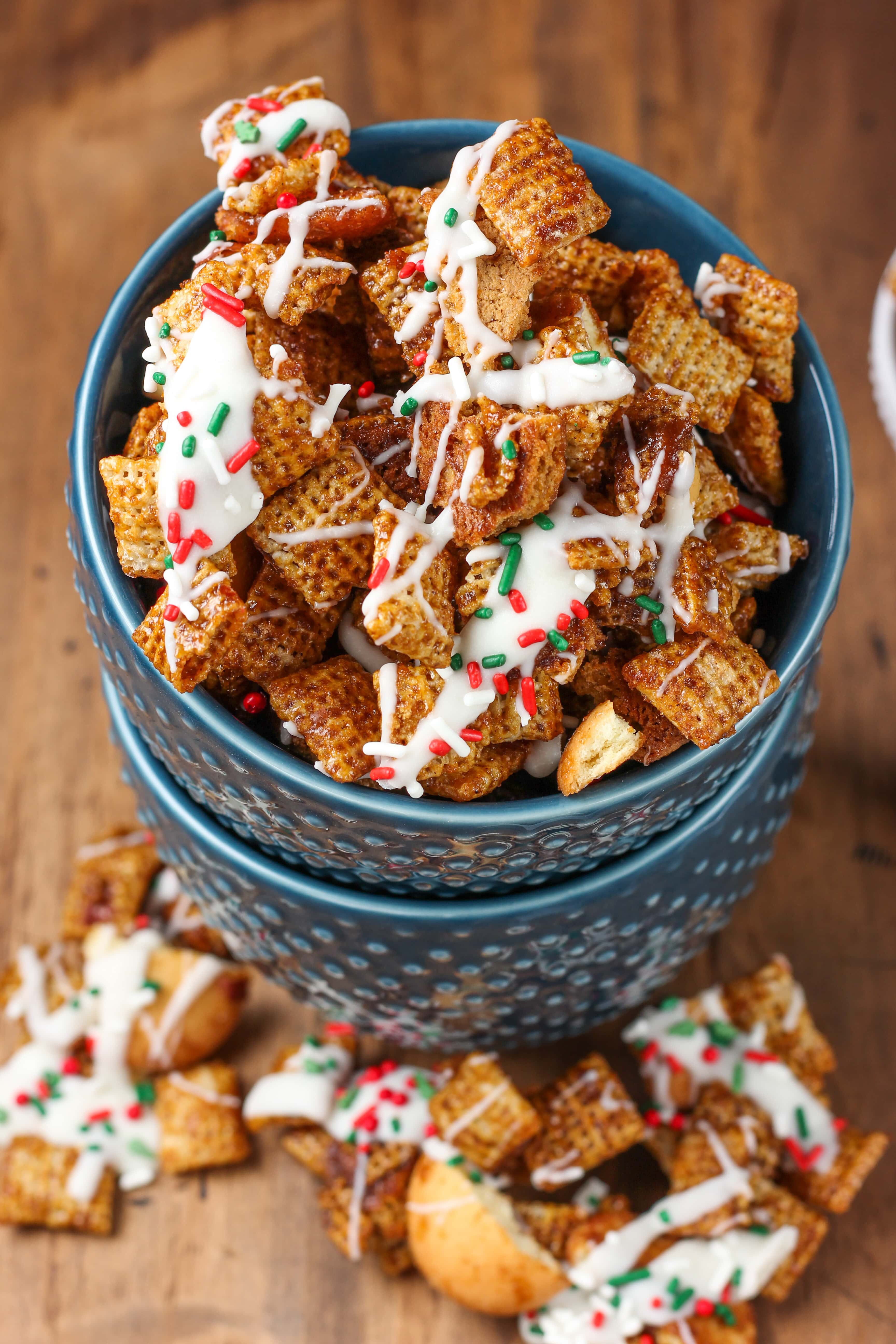 White Chocolate Gingerbread Chex Mix - A Kitchen Addiction