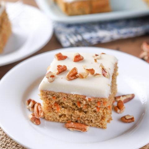 Healthier Carrot Snack Cake {Whole Wheat} - A Kitchen Addiction