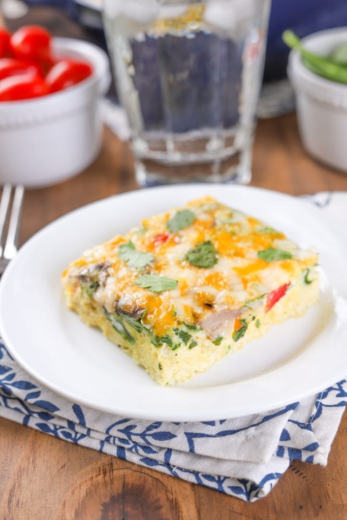 Easy Vegetable Egg Bake - A Kitchen Addiction