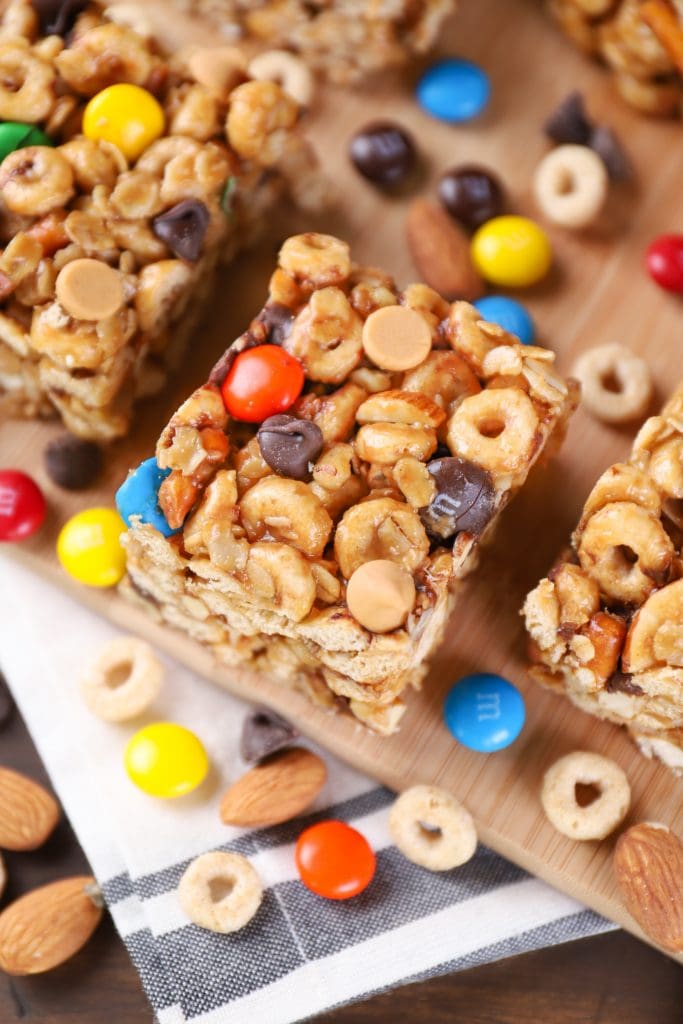 Trail Mix Cereal Bars - A Kitchen Addiction