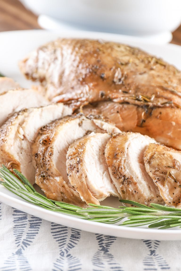 Slow Cooker Spiced Apple Cider Brined Turkey Breast - A Kitchen Addiction