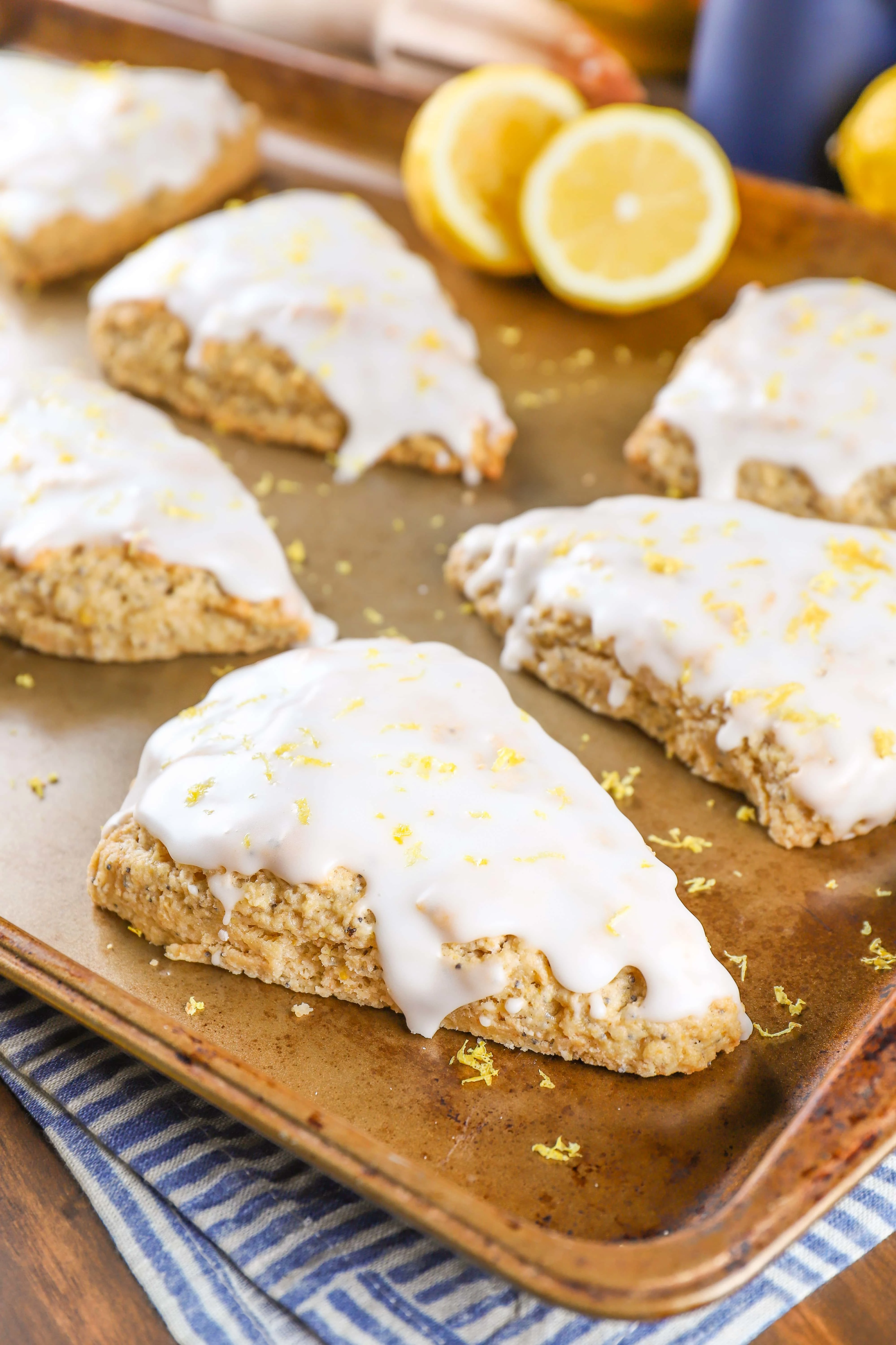 Strawberry Scones with Lavender Lemon Glaze - Nordic Ware