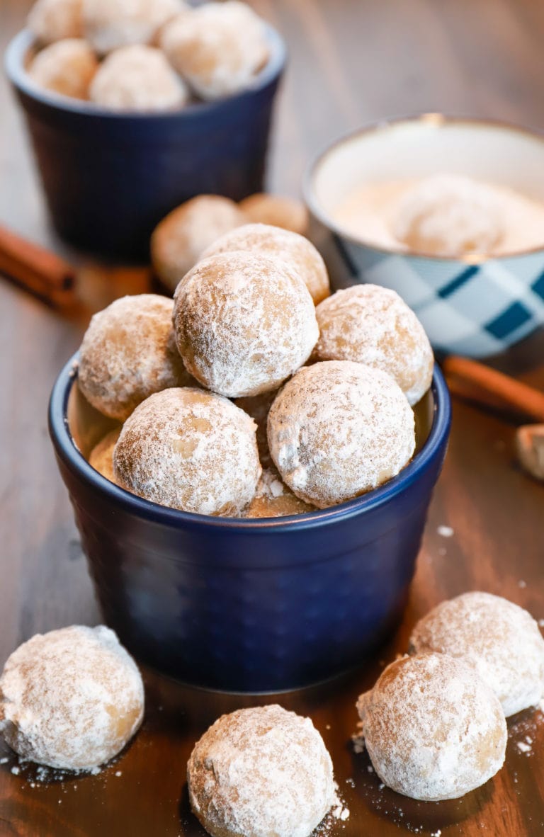 Gingerbread Snowball Cookies - A Kitchen Addiction