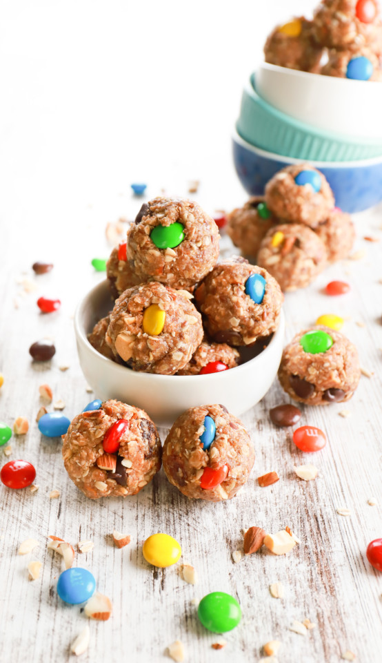 Almond Butter Trail Mix Bites - A Kitchen Addiction